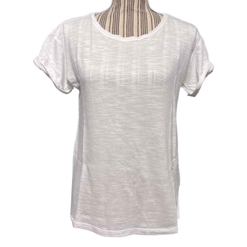 Banana Republic | white shirt sleeve blouse cuffed sleeve xsmall